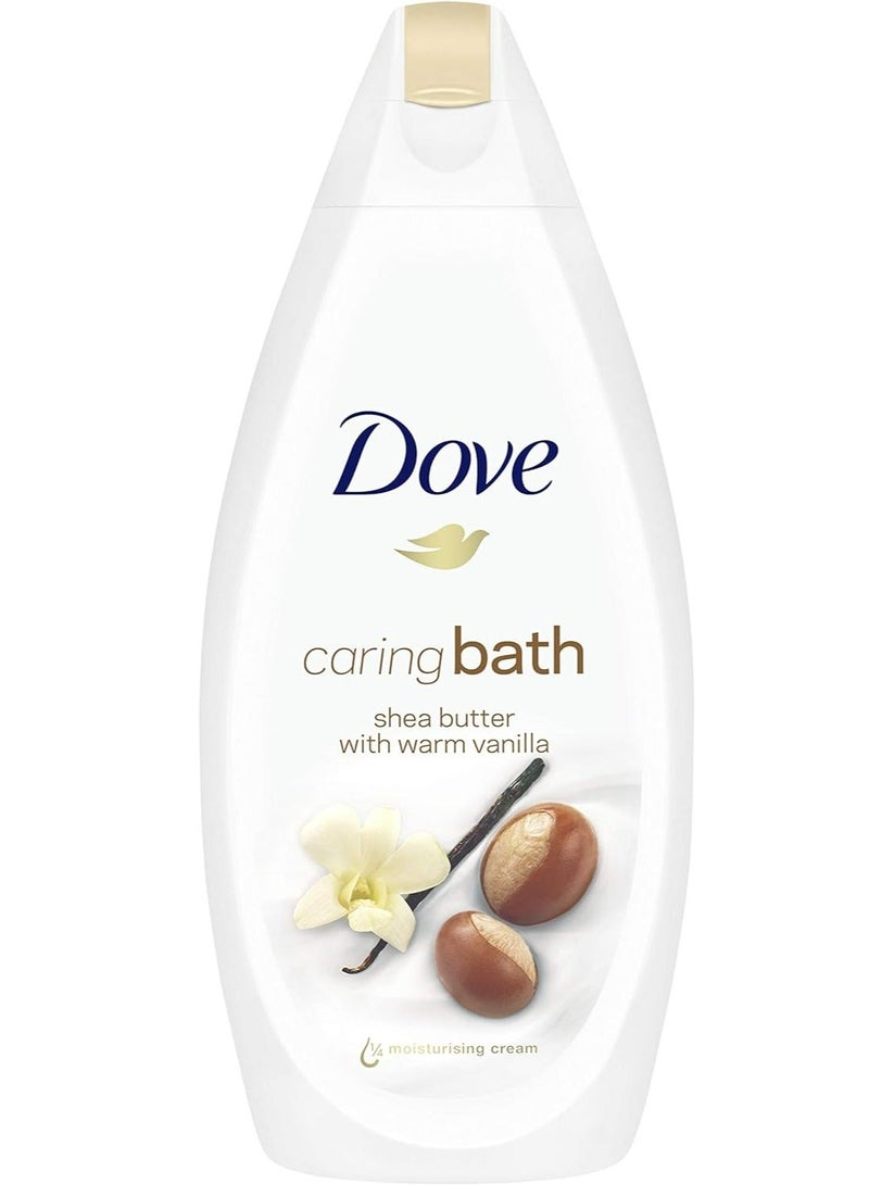 Purely Pampering Shea Butter and Warm Vanilla Bath Soak with ¼ Moisturising Cream For An Indulgent Bubble Bath 750 ML